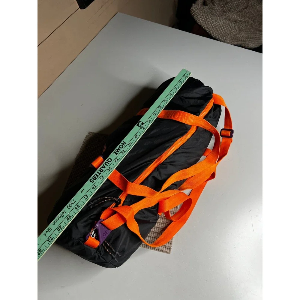 Nike ACG Packable Duffel Bag Black Orange Ripstop Nylon Travel Gym Bag